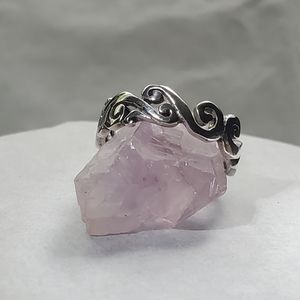 925 Sterling Silver Swirls & Curls Band Ring